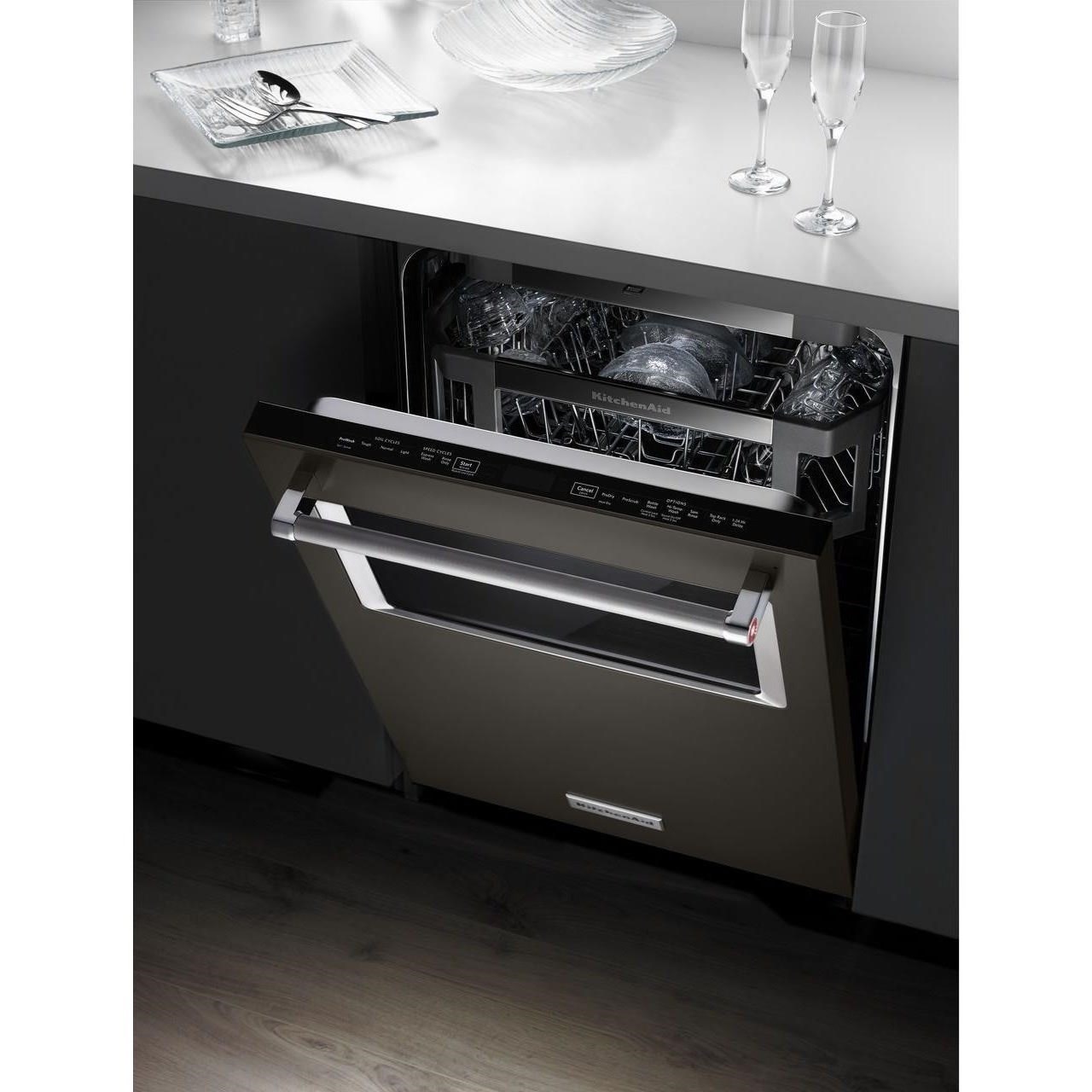 KitchenAid 44 dBA Dishwasher with Window and Lighted Interior Colder